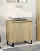 vidaXL Шкаф за баня сонома дъб 58x33x60 см инженерно дърво