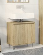 vidaXL Шкаф за баня сонома дъб 58x33x60 см инженерно дърво