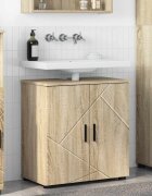 vidaXL Шкаф за баня Сонома дъб 61 x 35 x 64 см