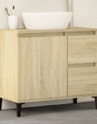 vidaXL Шкаф за баня сонома дъб 65x33x60 см инженерно дърво