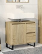 vidaXL Шкаф за баня сонома дъб 65x33x60 см инженерно дърво