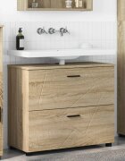 vidaXL Шкаф за баня Сонома дъб 765 x 35 x 64 см