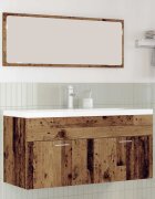 vidaXL Шкаф за баня Старо дърво 100 x 385 x 46 cm Инженерна дървесина