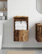 vidaXL Шкаф за баня Старо дърво 30 x 35 x 50 см Инженерна дървесина