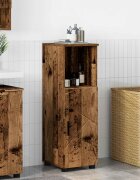 vidaXL Шкаф за баня Старо дърво 30 x 35 x 95 см