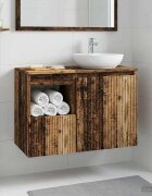 vidaXL Шкаф за баня Старо дърво 30 x 41 x 50 см Инженерна дървесина