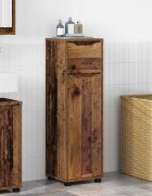 vidaXL Шкаф за баня Старо дърво 305 x 30 x 101 см Инженерна дървесина