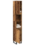 vidaXL Шкаф за баня старо дърво 30x30x190 см инженерно дърво