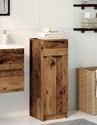 vidaXL Шкаф за баня Старо дърво 32 х 34 х 90 см Инженерна дървесина
