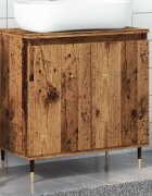 vidaXL Шкаф за баня старо дърво 58x33x60 см инженерно дърво