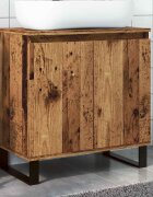vidaXL Шкаф за баня старо дърво 58x33x60 см инженерно дърво