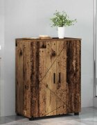 vidaXL Шкаф за баня Старо дърво 60 x 35 x 80 см