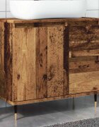vidaXL Шкаф за баня старо дърво 65x33x60 см инженерно дърво
