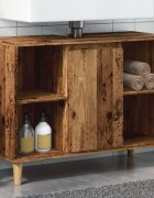 vidaXL Шкаф за баня старо дърво 80x33x60 см инженерно дърво