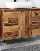 vidaXL Шкаф за баня старо дърво 80x33x60 см инженерно дърво