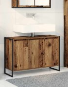 vidaXL Шкаф за баня Старо дърво 90 x 30 x 60 cm Инженерна дървесина