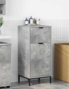vidaXL Шкаф за баня Циментено сиво 395 x 36 x 88 см