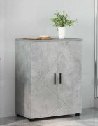 vidaXL Шкаф за баня Циментено сиво 60 x 35 x 80 см