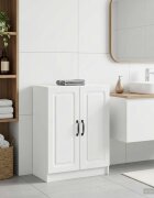 vidaXL Шкаф за баня UTRECHT Бяло 595 x 31 x 77 см Инженерна дървесина
