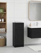 vidaXL Шкаф за баня UTRECHT Черно 30 x 31 x 77 см Инженерна дървесина