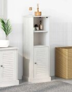 vidaXL Шкаф за баня VIGO Бяло и антикварно бяло 37 x 34 x 110 см