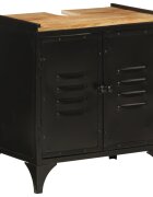 vidaXL Шкаф за баня за мивка 55x35x60 см масивно мангово дърво