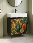 vidaXL Шкаф за баня ZAANDAM Черен дъб 60 x 40 x 61 см