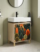 vidaXL Шкаф за баня ZAANDAM Сонома 60 x 40 x 60 см Инженерна дървесина