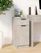 vidaXL Шкаф за бюро Бетонно сиво 335x50x75 см инженерно дърво
