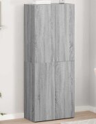vidaXL Шкаф за документи сив сонома 60x32x153 см инженерно дърво