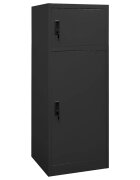 vidaXL Шкаф за екипировка за езда антрацит 53x53x140 см стомана