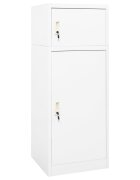 vidaXL Шкаф за екипировка за езда бял 53x53x140 см стомана