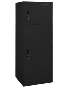 vidaXL Шкаф за екипировка за езда черен 53x53x140 см стомана