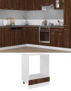 vidaXL Шкаф за фурна "Рига" кафяв дъб 60x46x815 см инженерно дърво