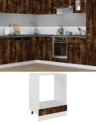 vidaXL Шкаф за фурна "Рига" опушен дъб 60x46x815 см инженерно дърво