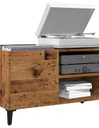 vidaXL Шкаф за грамофонни плочи 845x38x48 см инженерно дърво