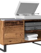 vidaXL Шкаф за грамофонни плочи 845x38x48 см инженерно дърво