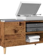 vidaXL Шкаф за грамофонни плочи 845x38x48 см инженерно дърво