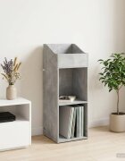 vidaXL Шкаф за грамофонни плочи Бетонно сиво 36 x 36 x 955 см