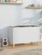 vidaXL Шкаф за грамофонни плочи бял 745x38x48 см инженерно дърво