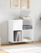 vidaXL Шкаф за грамофонни плочи бял 845x38x89 см инженерно дърво