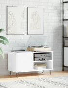 vidaXL Шкаф за грамофонни плочи бял 85x38x48 см инженерно дърво