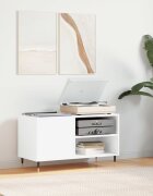 vidaXL Шкаф за грамофонни плочи бял 85x38x48 см инженерно дърво