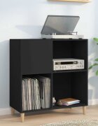 vidaXL Шкаф за грамофонни плочи черен 845x38x89 см инженерно дърво