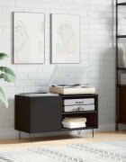 vidaXL Шкаф за грамофонни плочи черен 85x38x48 см инженерно дърво