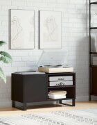 vidaXL Шкаф за грамофонни плочи черен 85x38x48 см инженерно дърво