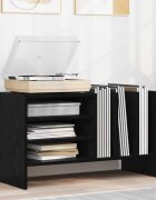 vidaXL Шкаф за грамофонни плочи Черния дъб 78.5 x 35 x 45 см