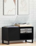 vidaXL Шкаф за грамофонни плочи Черния дъб 85 x 38 x 48 см