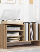 vidaXL Шкаф за грамофонни плочи Дъб 78.5 x 35 x 45 см