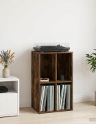 vidaXL Шкаф за грамофонни плочи Опушен дъб 445 x 365 x 745 см